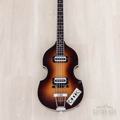 1974 Hofner 500/1 Beatle Bass Vintage Violin Bass Sunburst w/ Blade Pickups, Case image 2