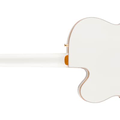Gretsch Falcon Hollow Body with String-Thru Bigsby and Gold Hardware Ebony FB White with Case image 2