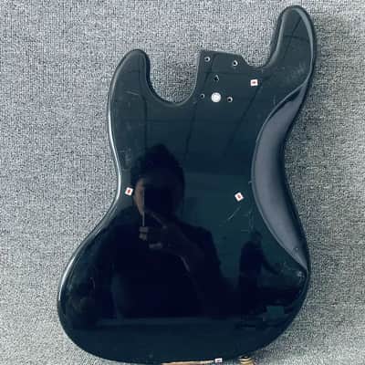 Black 4 String Jazz Bass Style Basswood Body image 5