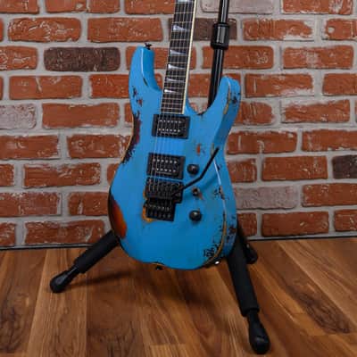 Jackson USA Custom Shop SL 2H FR Soloist Robin Egg Blue over 3-Tone Sunburst Nitro Tour Relic 2026 w/OHSC image 5