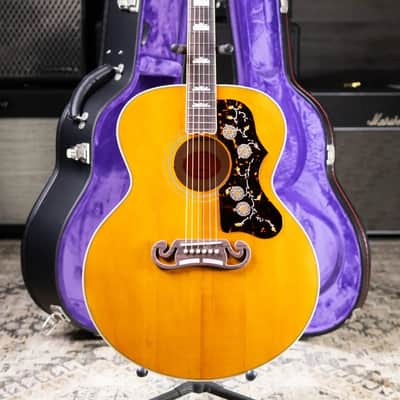 Epiphone 1957 SJ-200 Reissue Acoustic/Electric Guitar - Antique Natural with Hardshell Case imagen 14