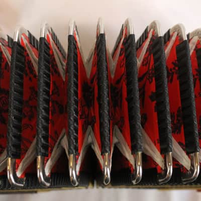 8263 - Excellent Walnut Castagnari Giordy Diatonic Button Accordion GC 12 8 image 2