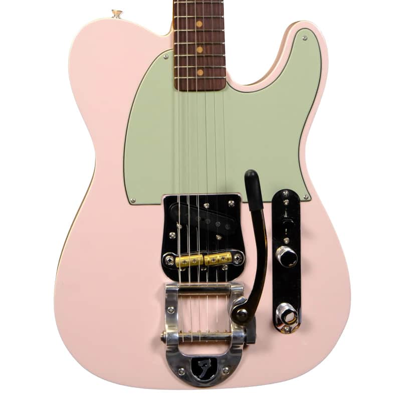 Mint Fender 1963 Esquire® Custom Bigsby® DLX Closet Classic - Faded Shell Pink image 1
