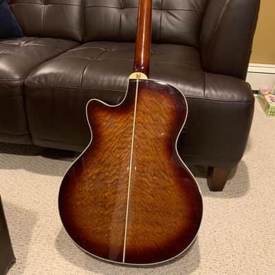 ESP LTD Xtone Acoustic XAC30EQM 2010s Tobacco Sunburst Quilted Maple image 5
