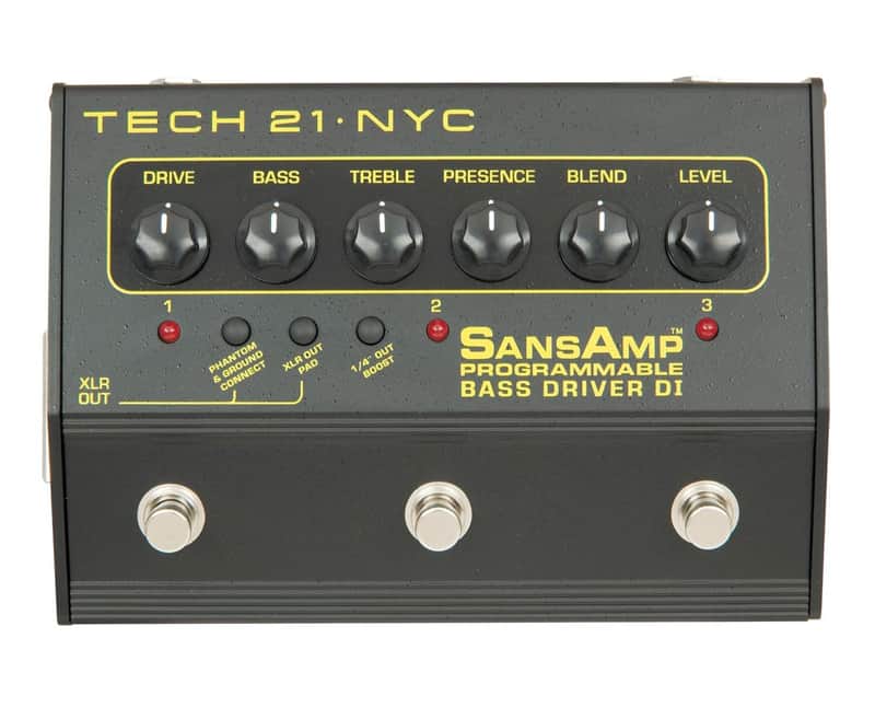 Tech 21 SansAmp Programmable Bass Driver DI Pre-Amp Pedal - Open Box image 1