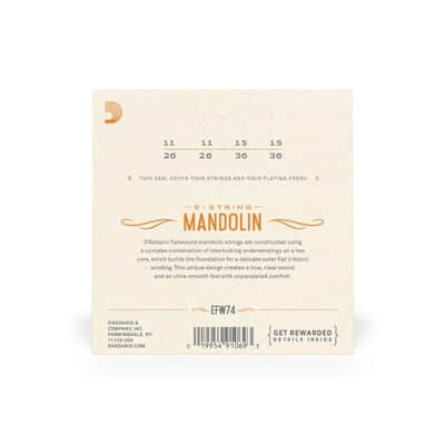D'Addario Flatwound Stainless Steel Mandolin Strings, 11-36 image 2