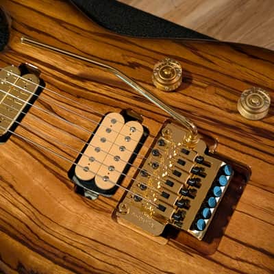 2018 JamAxe USA Custom Tele Floyd HH Electric Guitar 2018 Natural Figured W/OHSC Super Clean image 7