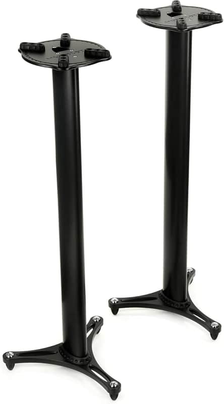Ultimate Support MS90/45B Monitor Stands (Pair) Black image 1