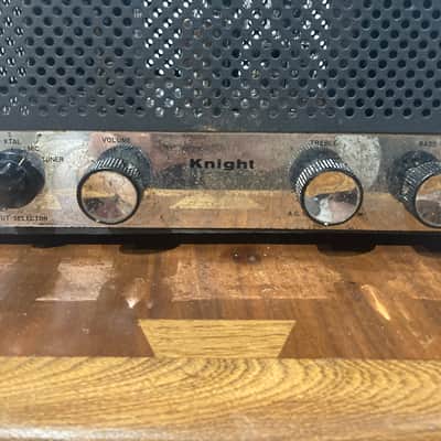 Knight S-55 1950’s - Dual 6L6 Guitar Head - Silver/black image 7