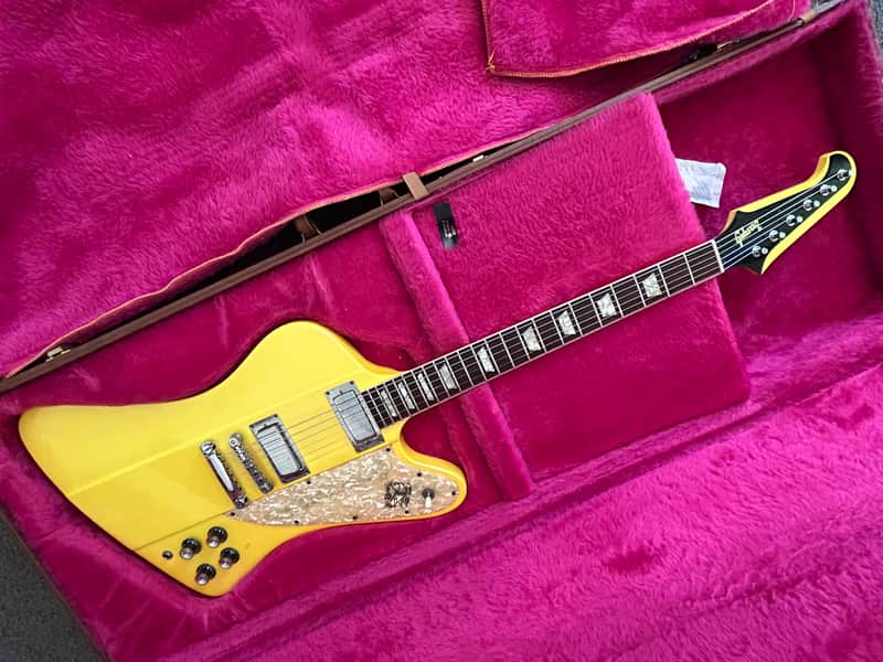 Gibson Custom Shop Firebird 1990 - unique Metallic Yellow finish sounds incredible!