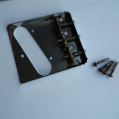 Left Handed Fender Telecaster Bridge  PAT.PEND. Tele / 60's 70's  Chrome 62 Relic RI Lefty image 11