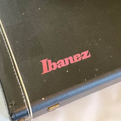 Vintage Ibanez RG Series UV1000 Black Tolex Hardshell Guitar Case Pink Interior image 4