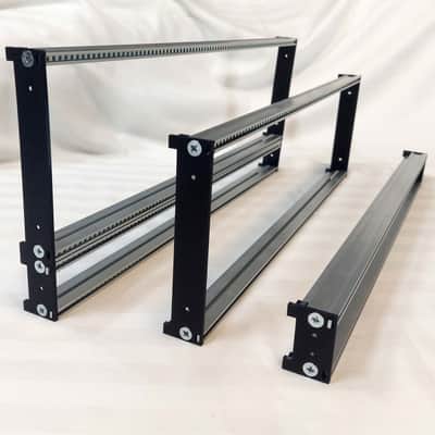 3U 40HP Eurorack Rails Kit with Brackets & Threaded Inserts (Black / Silver) image 13