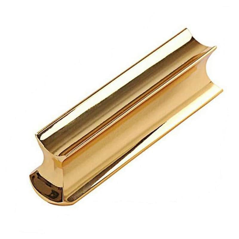 Brand New  Hawaiian Electric Guitar Tone Bar Slide Stainless Steel Solid Tonebar With 3 Finger Pick + 1 Thumb Pick Gold image 1