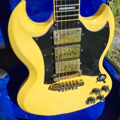 1988 Gibson SG Custom Antique Ivory Nitro Vintage USA Guitar w/ Original Chainsaw Case image 7