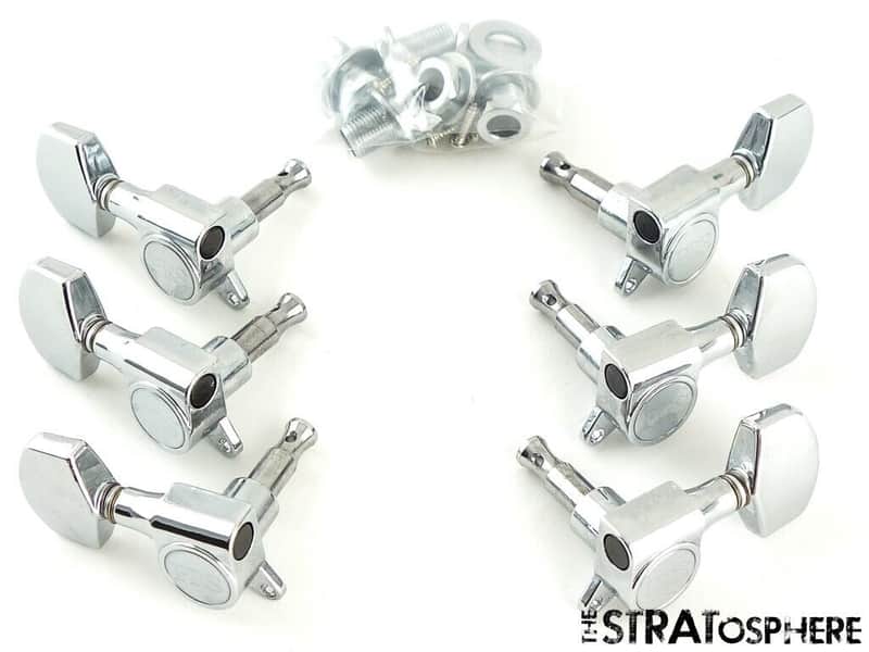 6 LEFTY PRS SE Custom 24 TUNERS TUNING PEGS PRS Designed Guitar Part Nickel! image 1