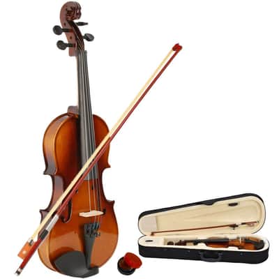 1/2 Acoustic Violin Starter Kit – Natural Wood Finish with Hard Case, Bow, and Rosin (Kids Beginner Gift Set) image 2