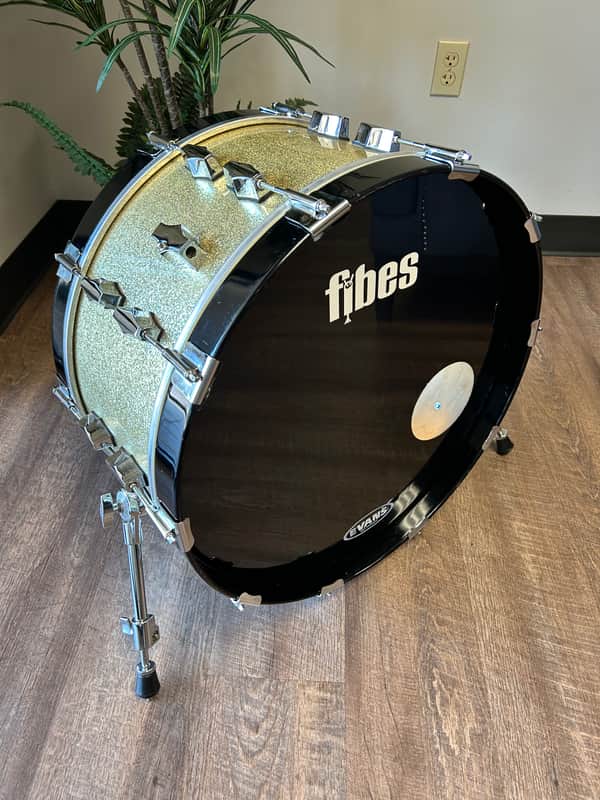 Vintage Darwin 22x11 Silver Sparkle Jasper Shell Bass Drum Early 90s Kick - Pre-Austin FIBES image 1