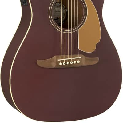 Fender Malibu Player Acoustic-Electric Guitar - Burgundy Satin image 1
