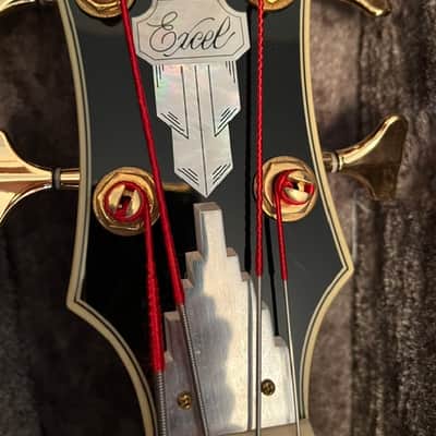 D'Angelico Excel Hollow Body Bass with Gold Hardware 2010s - Natural-Tint image 4
