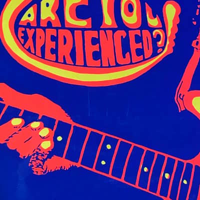 Jimi Hendrix Blacklight poster 1971 image 3