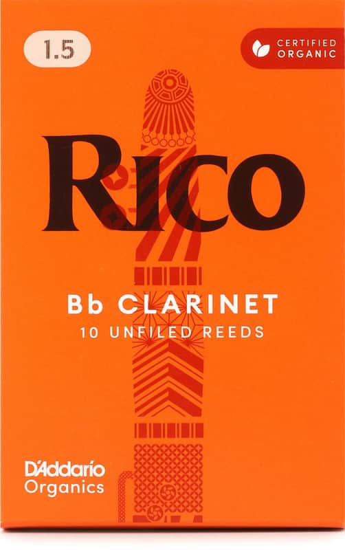 D'Addario Rico Bb Clarinet Reeds - 1.5 (10-pack) (2-pack) Bundle image 1