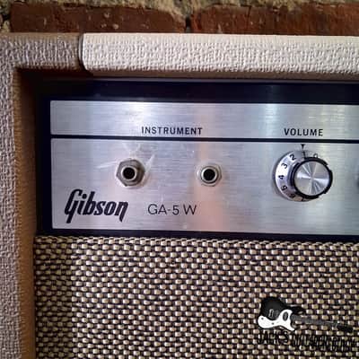 Gibson GA-5W 15 Watt Electric Guitar Amplifier *Rehoused w/ New Speaker* (1970s - Brown/Tan) image 2