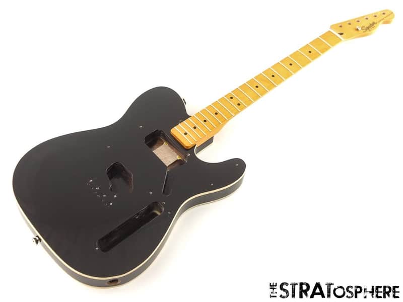 Fender FSR Squier Custom Telecaster BODY & NECK Tele Double Bound Black image 1