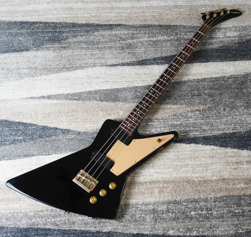 Epiphone Limited Edition Korina Explorer Bass Black 2010 | Reverb