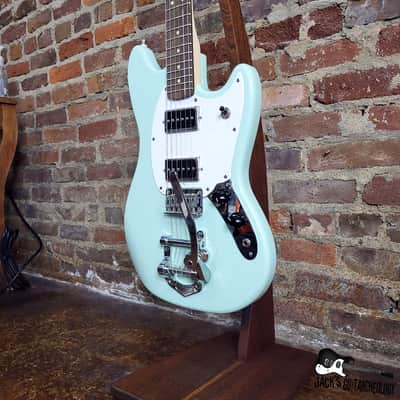 JAKE'd: Squier Mustang  w/ Bigz Style Tremolo, GFS 90-Buckers & More (Surf Green) image 4