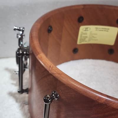 JT Custom Drums JT Custom Drums 14x6 Solid Mahogany Stave Snare Drum 2024 - Natural Color/ Lacquer image 7