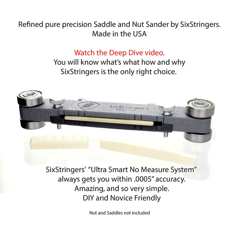 Guitar Nut and Saddle Sander ULTRA PRECISION - 84mm - no guesswork! Made in the USA image 1