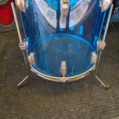 Ludwig VISTALITE 16" Floor Tom - Late 70s - Blue image 3