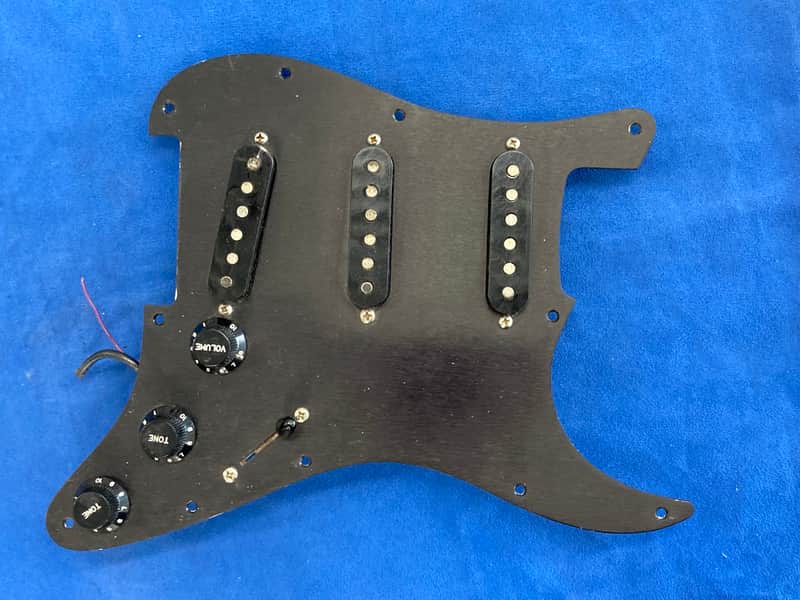 Fender Stratocaster Pickup Set 1979 gray bottom wired pickguard vintage 70's Strat image 1