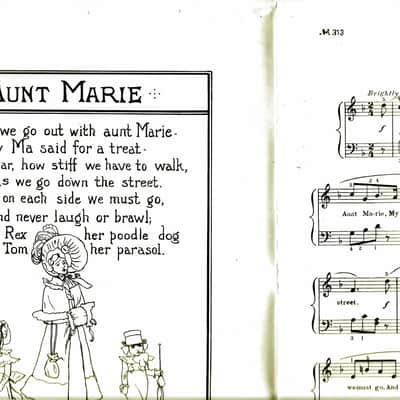 Juvenile Happy Days Twelve Little Piano Pieces with Words Book OP166 Bach Music Co. 1925 Piano Book 1925 - Vintage from 1925 Music Sheet Book image 3