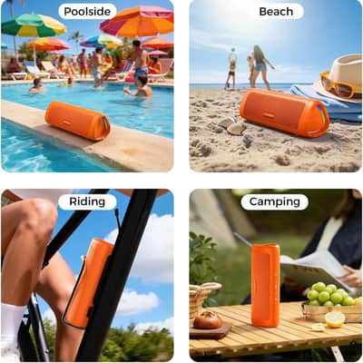 20W Portable Bluetooth Speaker with HD Audio, IPX5 Water-Resistant Design, 24H Battery, TWS Stereo Pairing for Home, Travel & Outdoor Use image 7