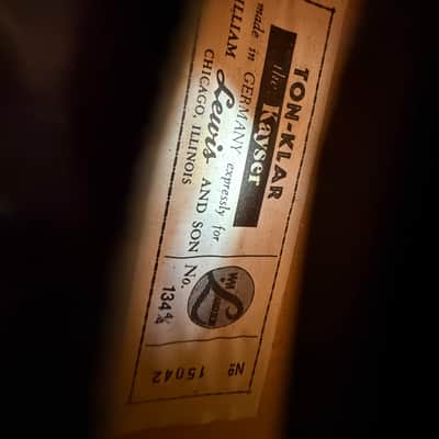 Vintage Ton-Klar "The Kayser" Violin No. 134 – 4/4 Full Size – Made in Germany for William Lewis & Son – Complete Outfit with Case & Accessories image 2