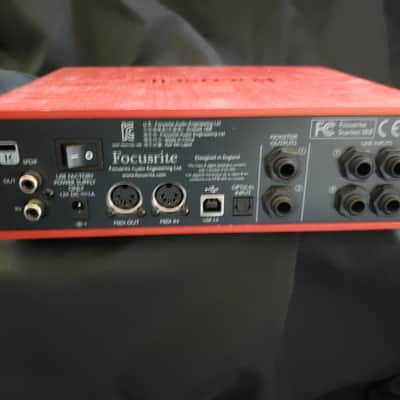 Focusrite Scarlett 18i8 USB 2.0 Audio Interface 2013 - 2016 - Red / Black image 4