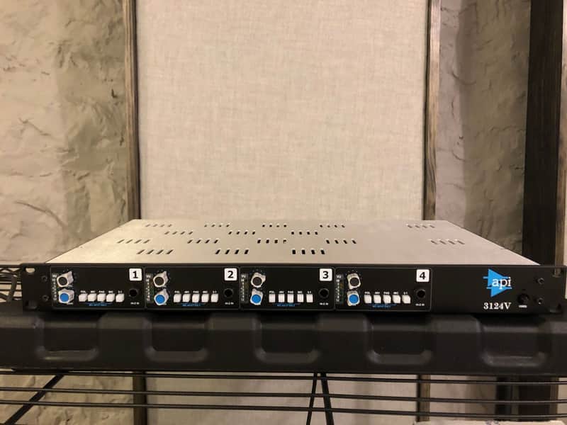API 3124V 4-Channel Mic Preamp 2017 - Present - Black image 1