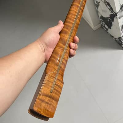 3a st headstock stainless steel 22 frets Roasted flame Maple guitar neck 25.5inch hole 10mm gloss image 3