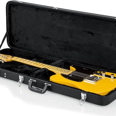 Gator Cases Hard-Shell Wood Case for Standard Electric Guitars; Fits Fender Stratocaster/Telecaster image 2