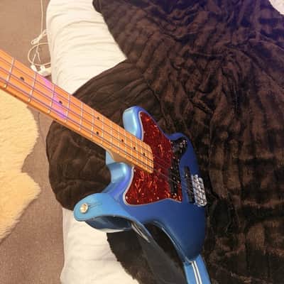 Fender Player Jaguar Bass with Maple Fretboard, custom Tortoise pick-guard and flat-wound strings image 4