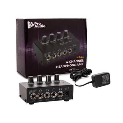 FocusProAudio Compact 4-Channel Stereo Headphone Amplifier with DC 12V Power Adapter image 9