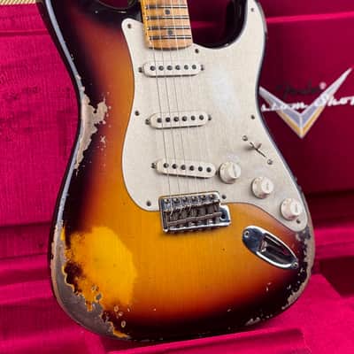 Fender Custom Shop Limited Edition '58 Reissue  Stratocaster Heavy Relic w/ Anodized Guard +upgrades,  Center Pocket Custom Shop Tweed case, Cert,  and all paperwork. image 16