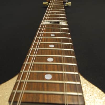 1999 Burny Japan Flying V LV-115KK L’Arc-en-Ciel Ken Signature Sparkle Gold w/gigbag image 10