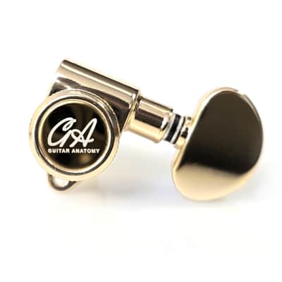 Guitar Anatomy Locking Tuners 1:20 Ratio Fine Tuning Machine Heads for Les Paul, SG and Acoustic Guitars – 3x3 - Chrome image 4