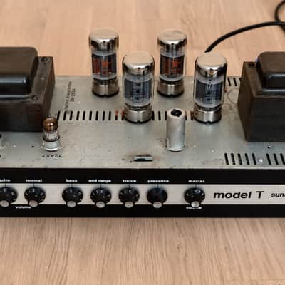 1973 Sunn Model T Vintage Tube Amp 1st Gen Serviced & Retubed w/ 412S Speaker Cab image 11