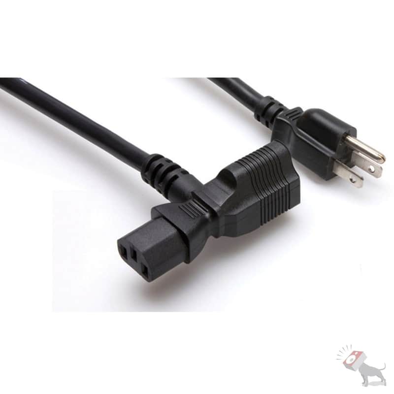 Hosa PWD-401 Piggy Back IEC C13 to NEMA 5-15P Power Cord - 1' image 1