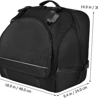 Accordion Bag, Padded 48/60/72 Bass Piano Gig Bag Backpack with Shoulder Straps, Accessories Bag, Accordion Case Instrument Carrying Bag, Black image 2