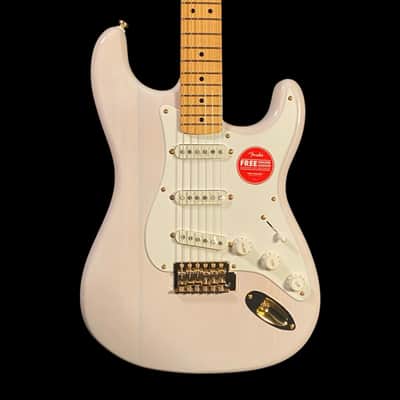 Squier FSR Classic Vibe '50s Stratocaster, Maple Fingerboard, Gold Hardware - White Blonde image 2